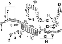 Foto de Manguera de Enfriado de Aceite Transmisin Automtica Original para Mitsubishi Eclipse Mitsubishi Galant Marca Mitsubishi Nmero de Parte 2922A026