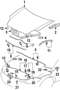 Foto de Sello del capo Original para Mitsubishi Eclipse Marca Mitsubishi Nmero de Parte 5902A119