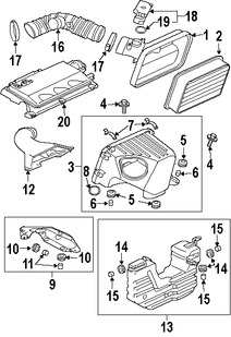 Foto de Caja del Filtro de Aire Original para Mitsubishi Eclipse Mitsubishi Galant Marca Mitsubishi Nmero de Parte 1500A323