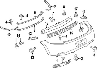 Foto de Soporte de cubierta de parachoques Original para Mitsubishi Eclipse Marca Mitsubishi Nmero de Parte MN169737