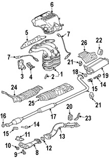 Foto de Sujetador Sistema de Escape Original para Mitsubishi Galant Mitsubishi Eclipse Marca Mitsubishi Nmero de Parte MN180477