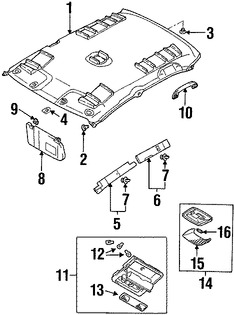 Foto de Luz de techo Original para Mitsubishi Outlander Mitsubishi Lancer Marca Mitsubishi Nmero de Parte MR654340