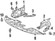 Foto de Guardasalpicaduras del soporte del radiador Original para Mitsubishi Outlander Marca Mitsubishi Nmero de Parte 5379A100