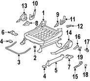 Foto de Cubierta de Riel de Asiento Original para Mitsubishi Outlander Mitsubishi Lancer Mitsubishi Outlander Sport Marca Mitsubishi Nmero de Parte 6977A507