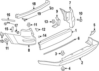 Foto de Perno de la barra de impacto del parachoque Original para Mitsubishi Outlander Mitsubishi Lancer Mitsubishi Outlander Sport Marca Mitsubishi Nmero de Parte MS240616