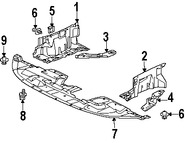 Foto de Guardasalpicaduras del soporte del radiador Original para Mitsubishi Outlander Marca Mitsubishi Nmero de Parte 5379A032