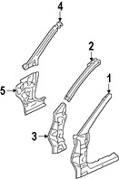 Foto de Refuerzo de Pilar A de Carroceria Original para Mitsubishi Outlander Marca Mitsubishi Nmero de Parte 5311A722