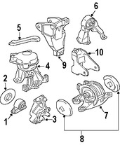 Foto de Montura de Transmisin Automtica Original para Mitsubishi Endeavor Mitsubishi Galant Marca Mitsubishi Nmero de Parte MR589192