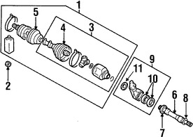 Foto de Kit Junta Homocinetica Original para Mitsubishi Endeavor Mitsubishi Eclipse Mitsubishi Galant Marca Mitsubishi Nmero de Parte MN156648