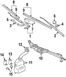 Foto de Brazo de Limpiaparabrisas Original para Mitsubishi Endeavor Marca Mitsubishi Nmero de Parte MR987350