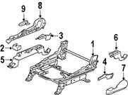 Foto de Cubierta de Riel de Asiento Original para Mitsubishi Endeavor Marca Mitsubishi Nmero de Parte MR562272XA