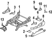 Foto de Cubierta de Riel de Asiento Original para Mitsubishi Endeavor Marca Mitsubishi Nmero de Parte MR562700XA