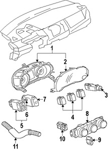 Foto de Interruptor Dimmer del tablero de instrumentos Original para Mitsubishi Lancer Mitsubishi Outlander Mitsubishi Outlander Sport Marca Mitsubishi Nmero de Parte 8614A038