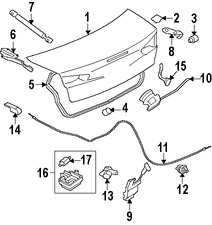 Foto de Bisagra de puerta del maletero Original para Mitsubishi Lancer Marca Mitsubishi Nmero de Parte 5923A013