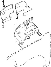 Foto de Protector del Guardafangos Original para Mitsubishi Montero Sport 1999 1997 1998 Marca Mitsubishi Nmero de Parte MR325721