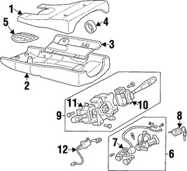 Foto de Cubierta de la Columna de Direccion Original para Mitsubishi Montero Sport 1997 1998 Marca Mitsubishi Nmero de Parte MR240175