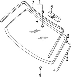 Foto de Parabrisas de Cristal Original para Mitsubishi Montero Sport Marca Mitsubishi Nmero de Parte MR557547