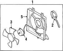 Foto de Ventilador del Condesador del Aire Acondicionado Original para Mitsubishi Lancer 2002 2003 2004 2005 2006 2007 Marca Mitsubishi Nmero de Parte MN185142