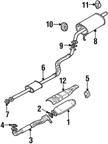 Foto de Tubo de Escape Original para Mitsubishi Lancer 2004 2005 2006 2007 Marca Mitsubishi Nmero de Parte 1570A200