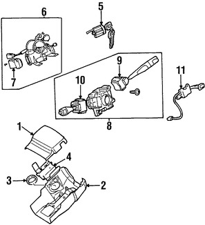 Foto de Interruptor de encendido Original para Mitsubishi Lancer Mitsubishi Outlander Marca Mitsubishi Nmero de Parte MN113754