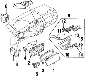 Foto de Panel de Instrumentos Original para Mitsubishi Lancer 2005 2006 2007 Marca Mitsubishi Nmero de Parte 8100A055