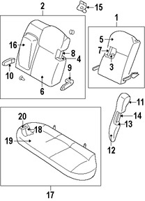 Foto de Apoyabrazos del Asiento Original para Mitsubishi Lancer 2004 2005 2006 2007 Marca Mitsubishi Nmero de Parte 6970A009YC