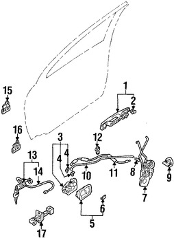 Foto de Freno de puerta Original para Mitsubishi Lancer Mitsubishi Outlander Marca Mitsubishi Nmero de Parte 5702A084