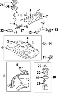 Foto de Empacadura de Unidad de Envio de Tanque de Combustible Original para Mitsubishi Lancer Mitsubishi Endeavor Mitsubishi Outlander Marca Mitsubishi Nmero de Parte MN106047