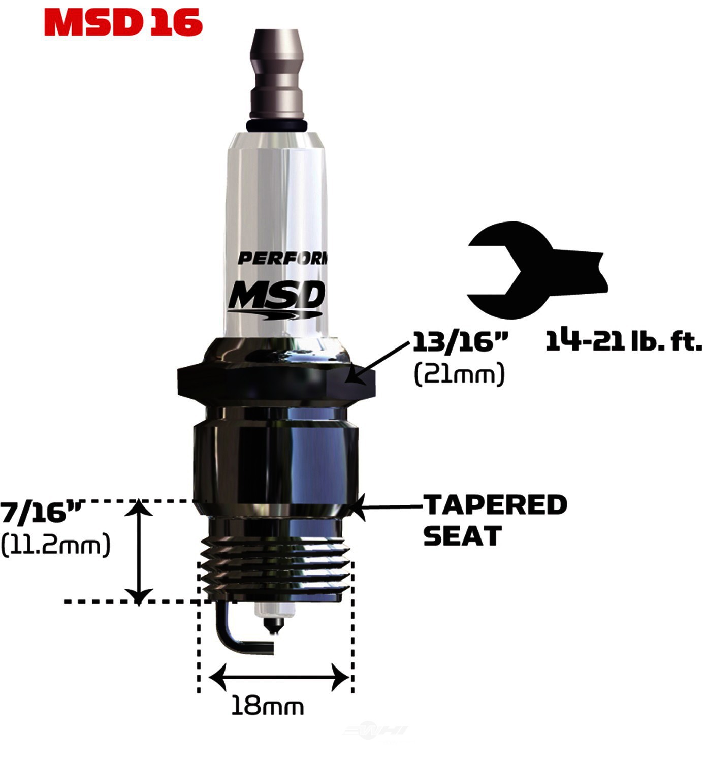 Foto de Buja Iridium Tip para Ford Bronco 1990 Marca MSD IGNIT. Nmero de Parte 37444