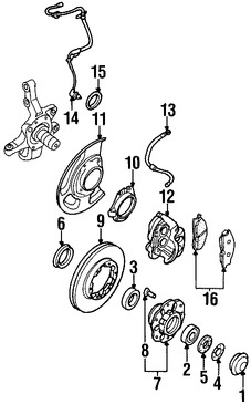 Foto de Cubierta de Polvo de Frenos Original para Infiniti QX4 Nissan Pathfinder Marca NISSAN Nmero de Parte 411601W601