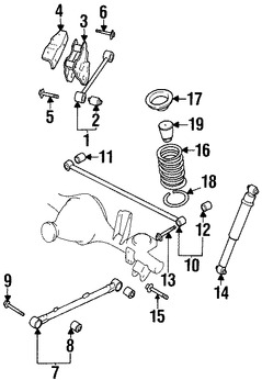 Foto de Soporte Brazo Control Suspension Original para Nissan Pathfinder Infiniti QX4 Marca NISSAN Nmero de Parte 551800W011