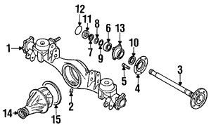 Foto de Eje Propulsor Original para Nissan Pathfinder Nissan Frontier Nissan Xterra Infiniti QX4 Marca NISSAN Nmero de Parte 38164VE060