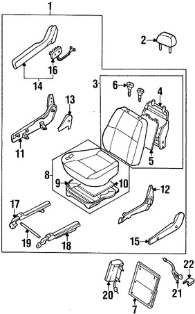 Foto de Panel posterior de Asiento Original para Infiniti QX4 2001 2002 Nissan Pathfinder 2001 2002 Marca NISSAN Nmero de Parte 876403W864