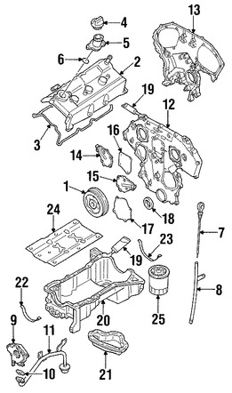 Foto de Empacadura de manguera de Llenado de Aceite Original para Infiniti QX4 2001 2002 2003 Nissan Pathfinder 2000 2001 2004 Marca NISSAN Nmero de Parte 13276AH100