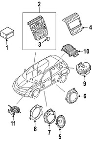 Foto de Perilla de Radio Original para Nissan Murano 2003 2004 2005 Marca NISSAN Nmero de Parte 283A6CA100