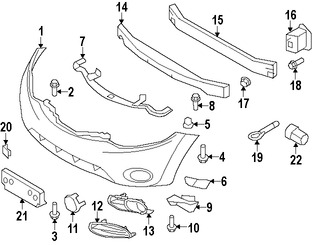 Foto de Riel de soporte de cubierta de parachoques Original para Nissan Murano 2009 2010 2011 2012 2013 2014 Marca NISSAN Nmero de Parte 622901AA0A