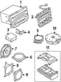 Foto de Unidad de Control de Radio Original para Nissan Murano 2009 2010 Nissan 370Z 2009 Nissan Cube 2009 Infiniti FX35 2009 Infiniti  2009 Marca NISSAN Nmero de Parte 284H11BA0A