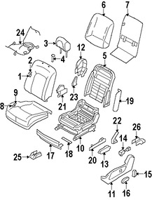 Foto de Interruptor Lumbar de asiento Original para Nissan Murano Nissan Rogue Marca NISSAN Nmero de Parte 87317JM01A