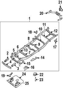 Foto de Soporte Brazo Control Suspension Original para Nissan Titan Marca NISSAN Nmero de Parte 502247S030