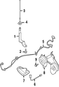 Foto de Base de Antena de Radio Original para Nissan Titan Marca NISSAN Nmero de Parte 282067S200