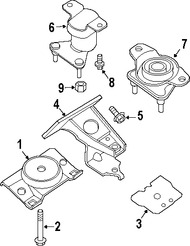 Foto de Montura de Transmisin Automtica Original para Nissan Titan Nissan Armada Nissan  Nissan Pathfinder Infiniti QX56 Marca NISSAN Nmero de Parte 11320ZZ50B