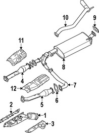 Foto de Empacadura del Conector del Tubo de Escape Original para Infiniti Nissan Marca NISSAN Nmero de Parte 206910P600