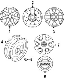 Foto de Ruedas Original para Nissan Titan 2008 Marca NISSAN Nmero de Parte 40300ZH10A