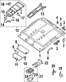 Foto de Lente de luz de mapa Original para Nissan Titan Nissan Armada Infiniti QX56 Marca NISSAN Nmero de Parte 26431ZC00A