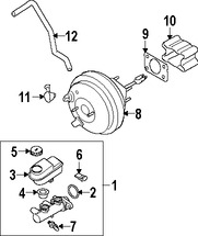 Foto de Empacadura de Depsito Cilindro Maestro de Freno Original para Nissan Titan Nissan Armada Nissan  Infiniti QX56 Marca NISSAN Nmero de Parte 46045W1010