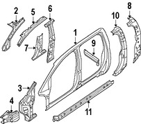 Foto de Pilar B de Carroceria Original para Nissan Titan Nissan Armada Nissan  Infiniti QX56 Marca NISSAN Nmero de Parte G6531ZV5MA