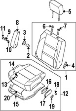 Foto de Apoyabrazos del Asiento Original para Nissan Titan Marca NISSAN Nmero de Parte 87750ZR20A