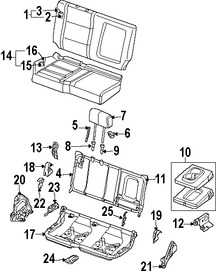 Foto de Cojin de respaldo de Asiento Original para Nissan Titan Marca NISSAN Nmero de Parte 886118S500