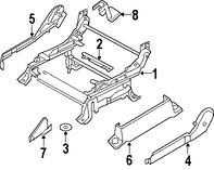 Foto de Cubierta del Mecanismo de Ajuste de Reclinacion de Asiento Original para Nissan Titan Nissan Frontier Nissan Quest Marca NISSAN Nmero de Parte 87380ZM00A