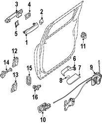 Foto de Manija exterior de puerta Original para Nissan Titan Nissan Armada Nissan  Infiniti QX56 Marca NISSAN Nmero de Parte 80640EZ03B